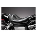 Le Pera Stubs Spoiler Solo Seat for Harley 06-17 Dyna / Pleated Black  - Customhoj