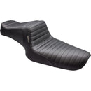 Le Pera Tailwhip 2-Up Seat for Harley 82-03 XL Sportster / Pleated Black  - Customhoj