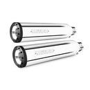 Miller Hunter Euro 3/4 Slip-On Mufflers for Harley 2017 Softail Deluxe (103" engine) / Polished / Straight Matte Black  - Customhoj