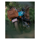 Trip Machine Vintage Leather Outlander Motorcycle Saddlebag / Backpack  - Customhoj