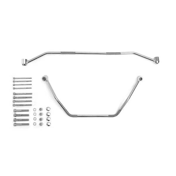 Highway Hawk Kit universel de support pour sacoches de moto, chromé