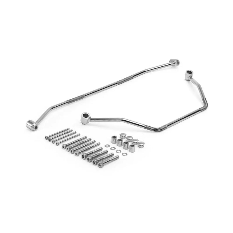 Highway Hawk Kit universel de support pour sacoches de moto, chromé