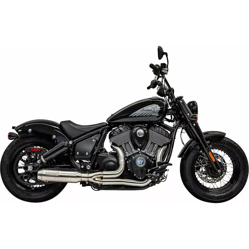 Système d'échappement Bassani Ripper Super Bike 2 en 1 en inox pour Indian