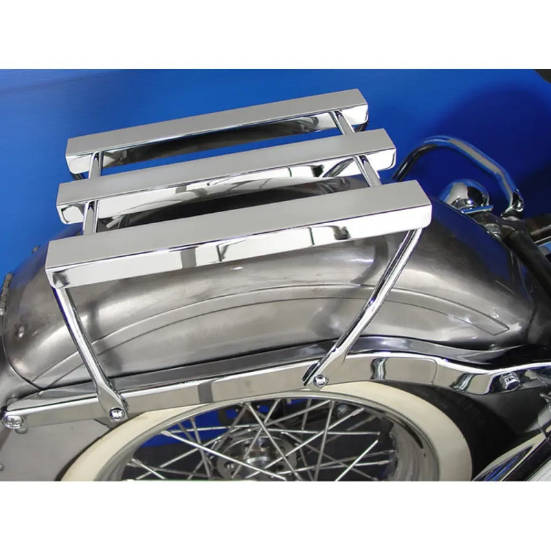MCS Porte-bagages chromé à 3 canaux pour Harley