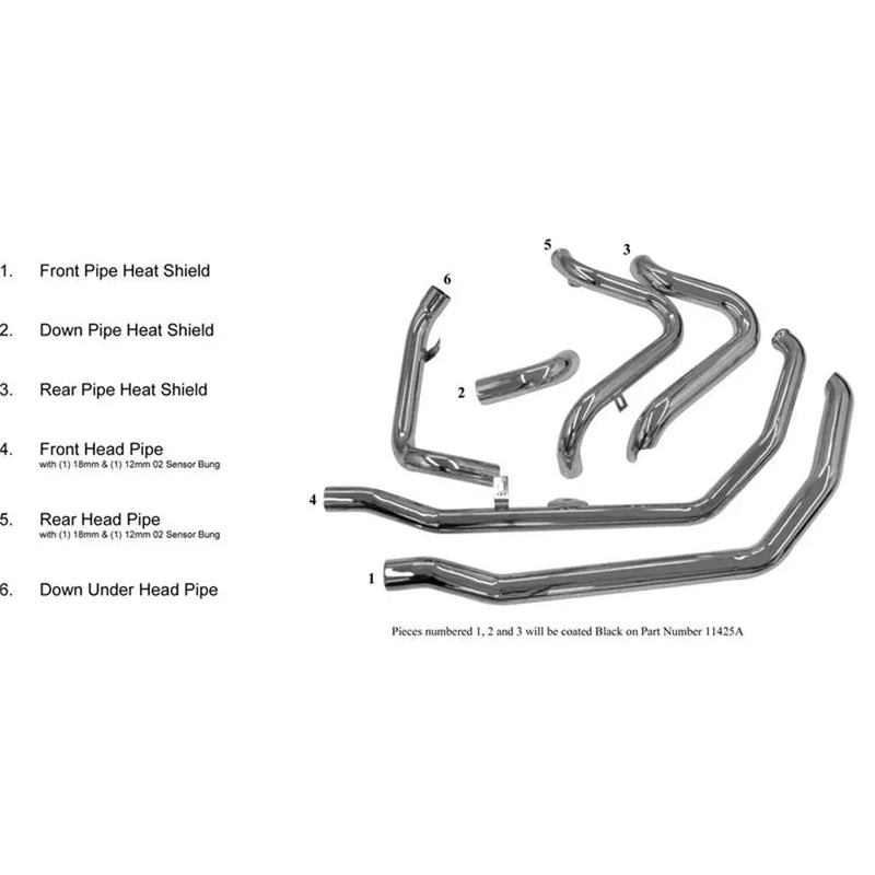 Bassani True Dual Down Under Headers pour Harley