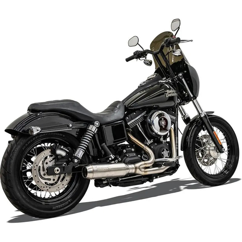 Système d'échappement Bassani Ripper Super Bike 2 en 1 en inox pour Harley