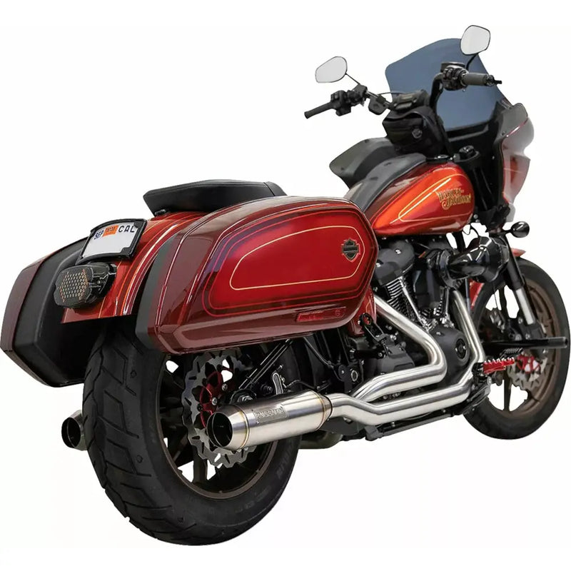 Système d'échappement Bassani True Dual Stainless Super Bike pour Harley