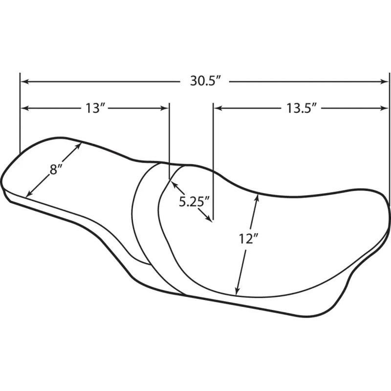 Drag Specialties Selle avant Predator 2-Up pour Harley 