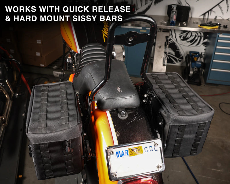 Supports de sacoches à fixation rigide Thrashin Supply pour Harley