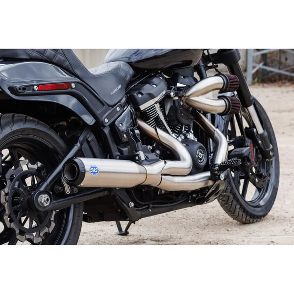 S&S Système d'échappement 2 en 1 en acier inoxydable Qualifier pour Harley