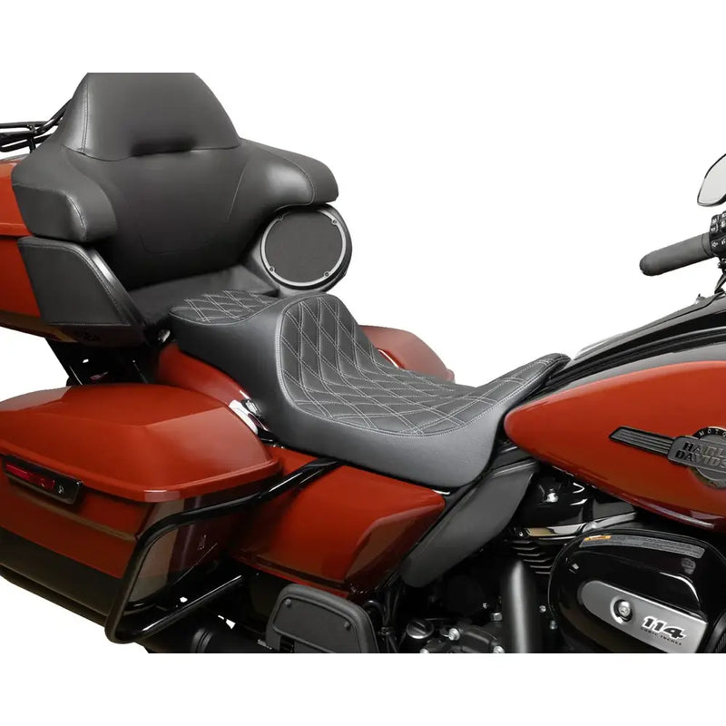 Drag Specialties Siège Predator III 2-Up Extended Reach pour Harley