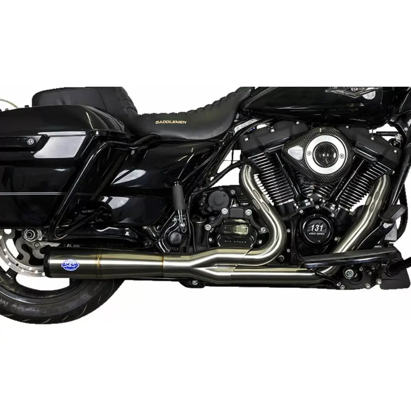 S&S Système d'échappement 2 en 1 en acier inoxydable Diamondback pour Harley