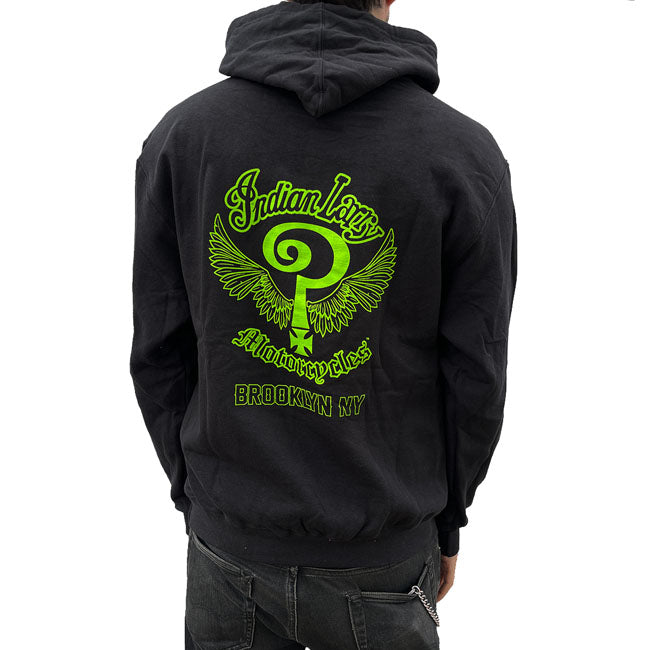 Indian Sweat à capuche à logo vert Larry Slime