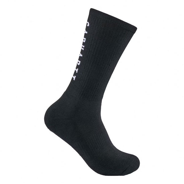 Carhartt Lot de 3 chaussettes creuses à logo de poids moyen