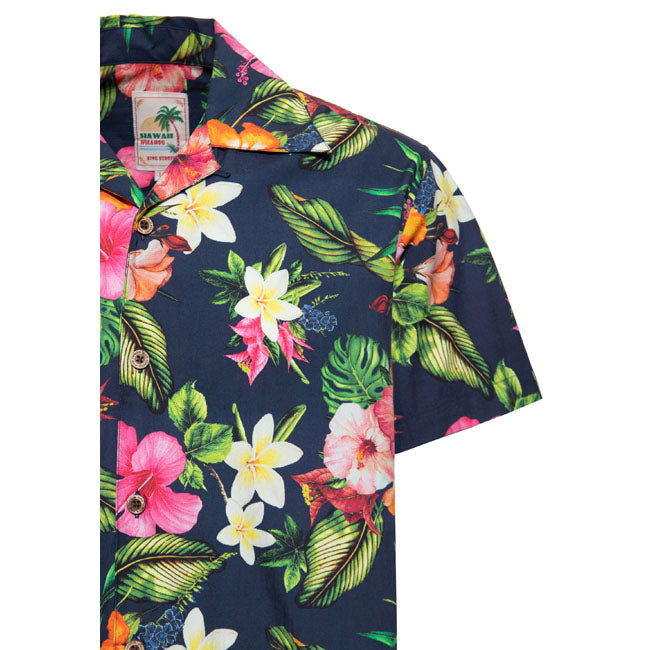 King Kerosin Chemise Tropcial Flowers Hawaii