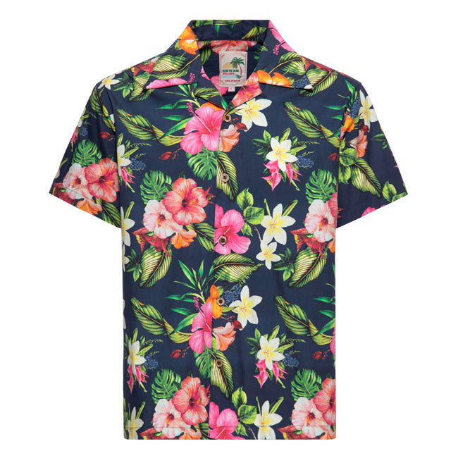 King Kerosin Chemise Tropcial Flowers Hawaii