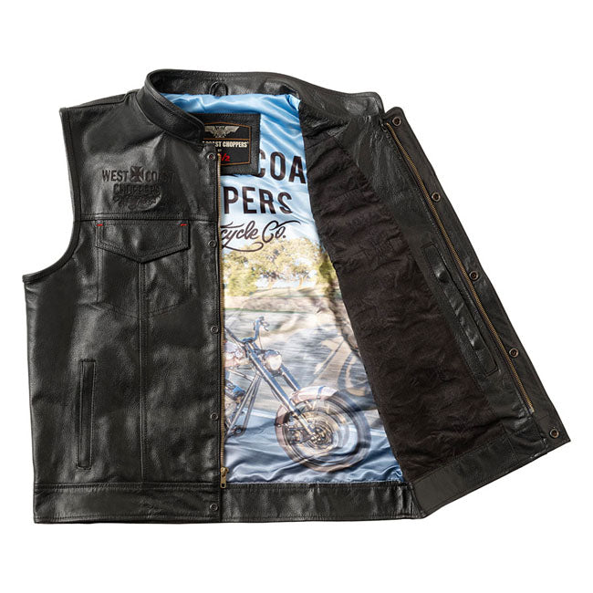 West Coast Choppers x 13 1/2 Gilet moto en cuir Dominator