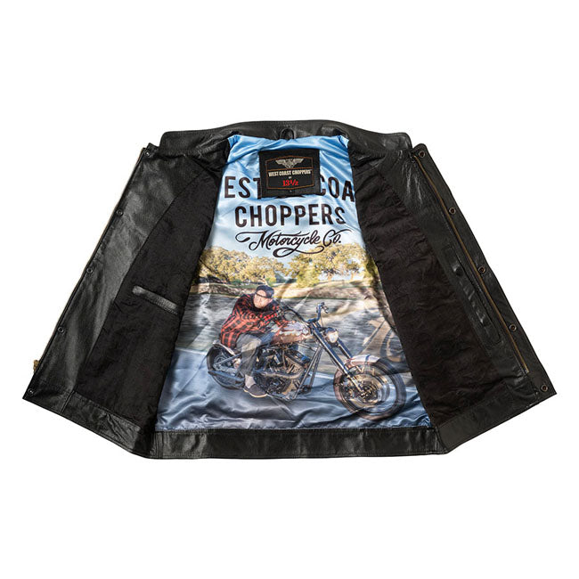 West Coast Choppers x 13 1/2 Gilet moto en cuir Dominator
