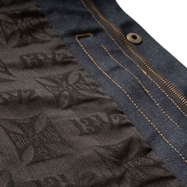 West Coast Choppers x 13 1/2 Dominator RAW Denim Motorcycle Vest