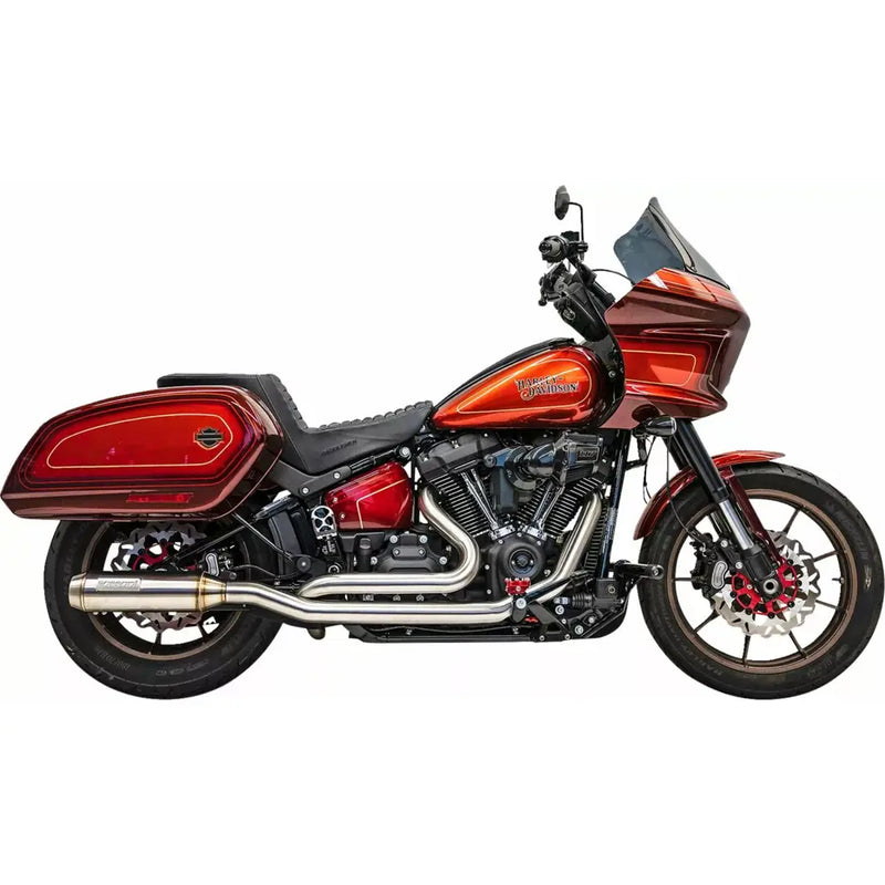 Système d'échappement Bassani True Dual Stainless Super Bike pour Harley