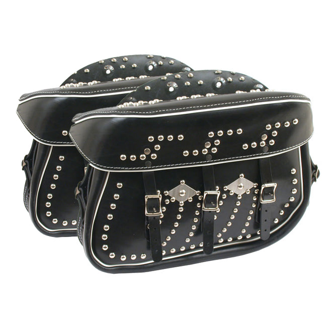 Samwel Sacoches en cuir Streamliner 45 pouces pour Harley