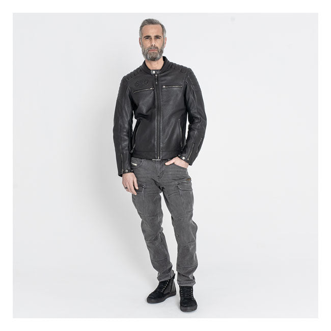 Veste de moto en cuir Storm de John Doe