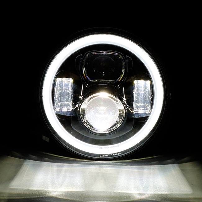 SMP Beam Dominator 7" - Phare avant à LED pour motocyclette