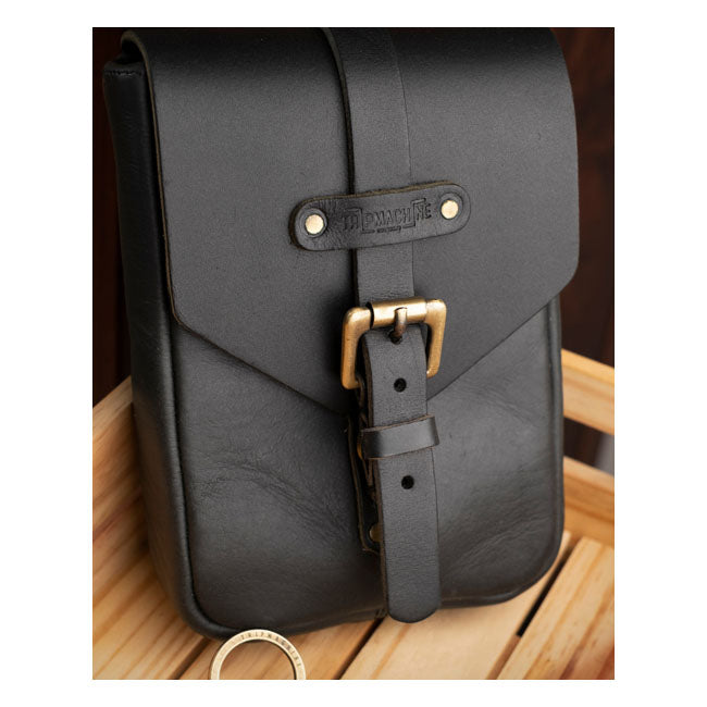 Sacoche de réservoir pour moto Trip Machine Vintage Leather 1,3 L