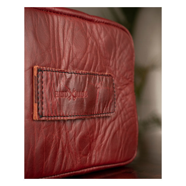 Sacoche de réservoir pour moto Trip Machine Vintage Leather 1,3 L