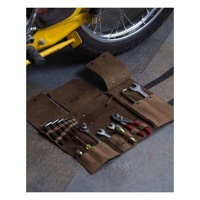 Trousse à outils en cuir pour moto Trip Machine
