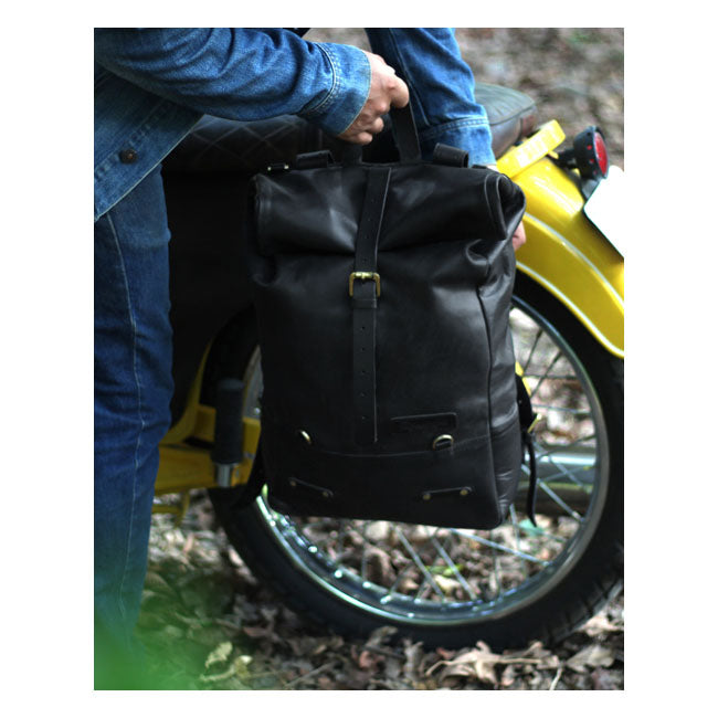 Sacoche de moto / sac à dos Trip Machine Vintage Leather 15L