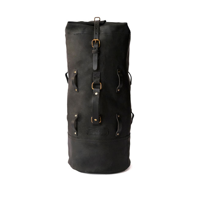 Sac de voyage vintage en cuir militaire pour moto Trip Machine