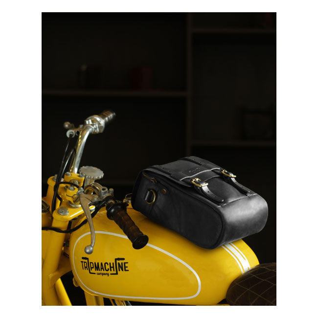 Sacoche de réservoir / sacoche arrière Trip Machine Vintage Leather 4,4 L pour moto