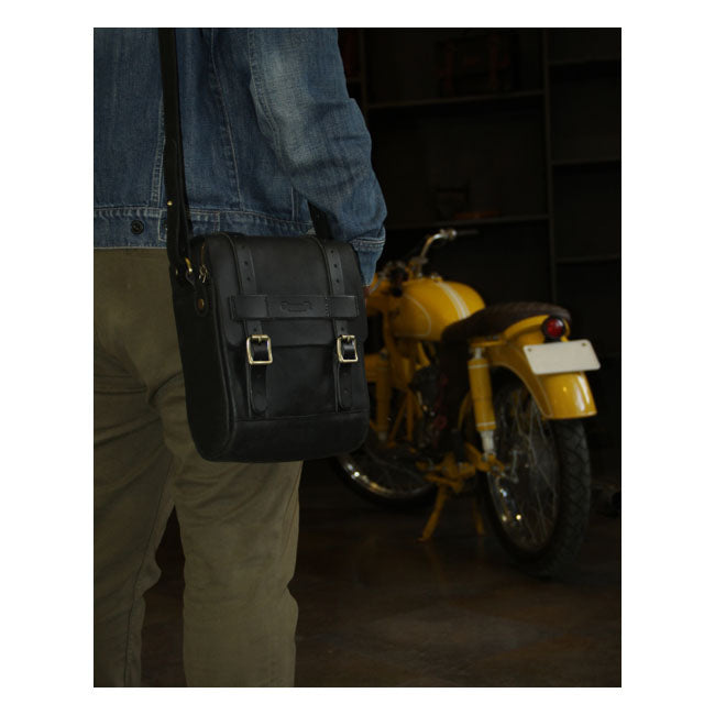 Sacoche de réservoir / sacoche arrière Trip Machine Vintage Leather 4,4 L pour moto