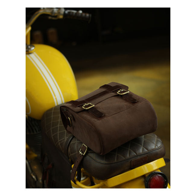 Sacoche de réservoir / sacoche arrière Trip Machine Vintage Leather 4,4 L pour moto