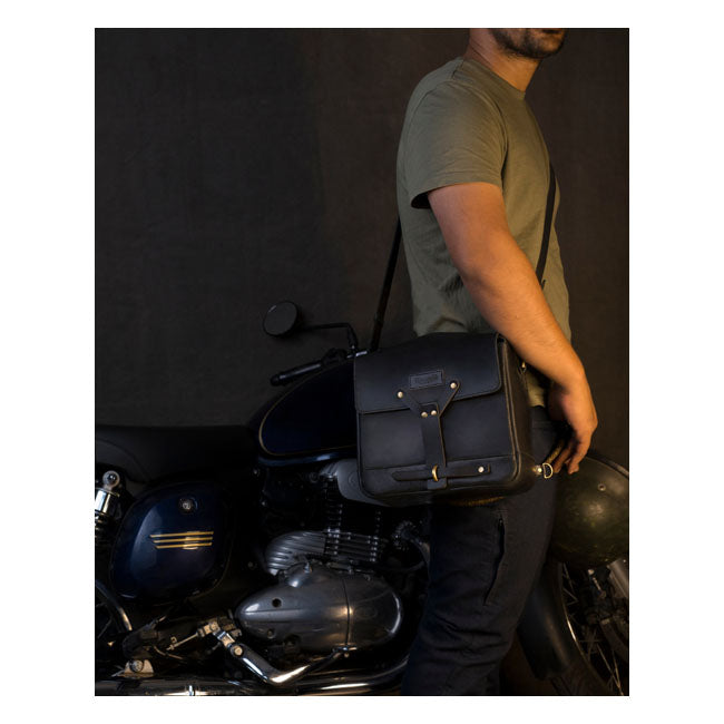 Sacoche de moto vintage en cuir Trip Machine