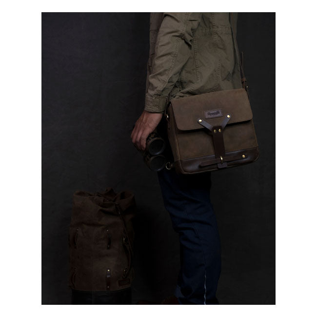 Sacoche de moto vintage en cuir Trip Machine