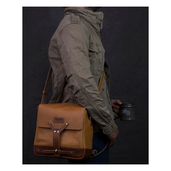 Sacoche de moto vintage en cuir Trip Machine