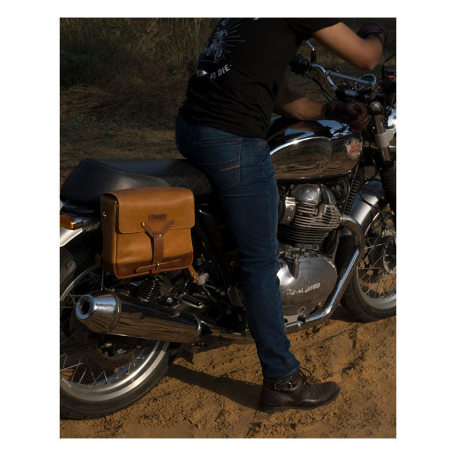 Sacoche de moto vintage en cuir Trip Machine