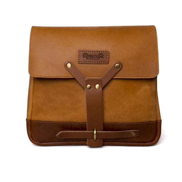 Sacoche de moto vintage en cuir Trip Machine