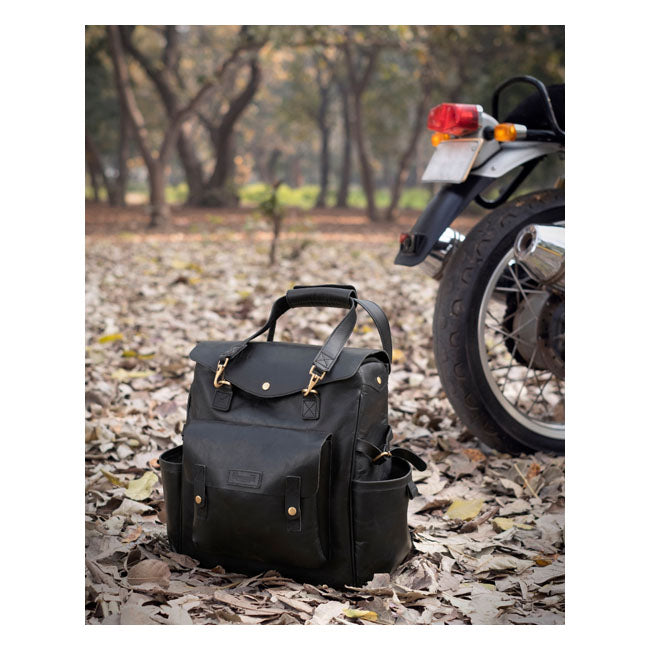 Sacoche / sac à dos de moto Trip Machine Vintage Leather Outlander en cuir vintage