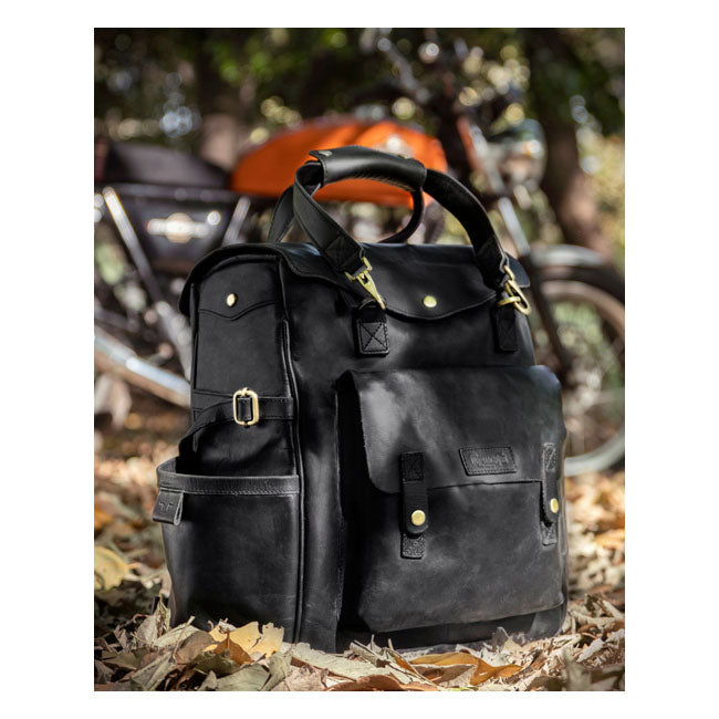 Sacoche / sac à dos de moto Trip Machine Vintage Leather Outlander en cuir vintage