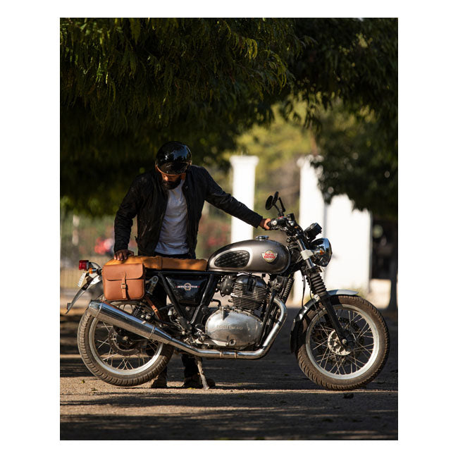 Sacoche de moto classique en cuir Trip Machine