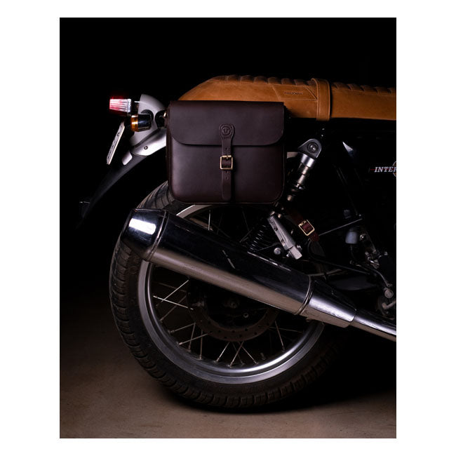 Sacoche de moto classique en cuir Trip Machine