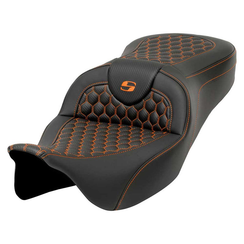Saddlemen Roadsofa Siège nid d'abeille à portée étendue pour Harley