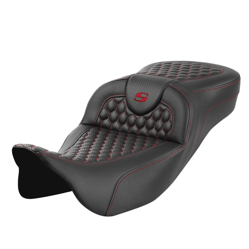 Saddlemen Roadsofa Siège nid d'abeille à portée étendue pour Harley