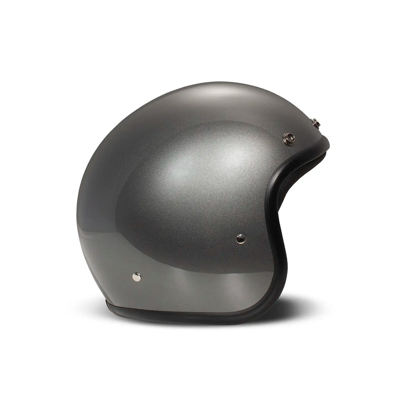 DMD Casque de moto ouvert rétro métallisé