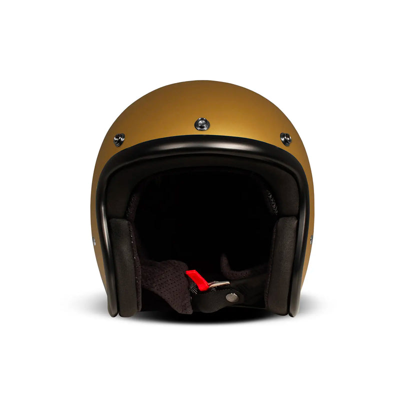 DMD Casque de moto ouvert rétro métallisé