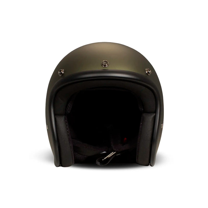 DMD Casque de moto ouvert rétro métallisé