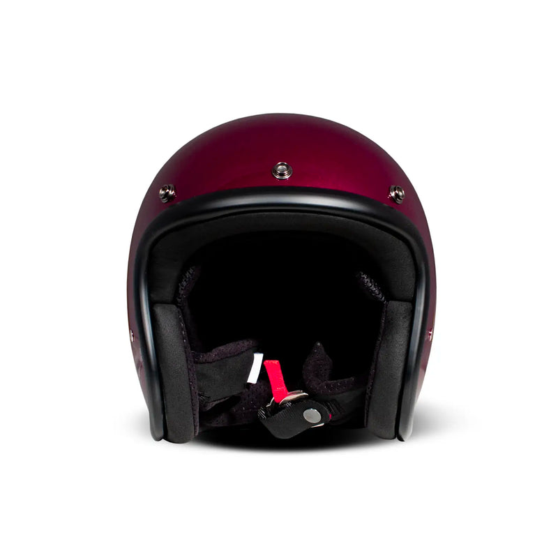 DMD Casque de moto ouvert rétro métallisé